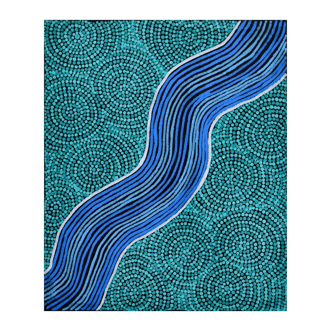 Ngapa flowing in the desert, 25x30cm