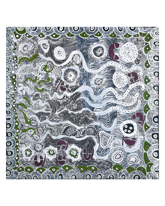 Hunting ngurlu, 91x91cm