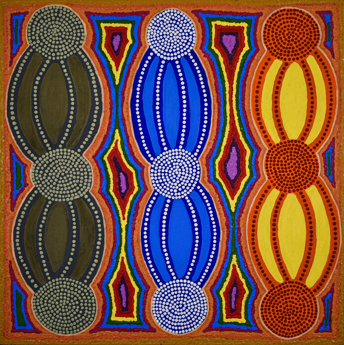 Fire, Water, Wind, 61x61cm