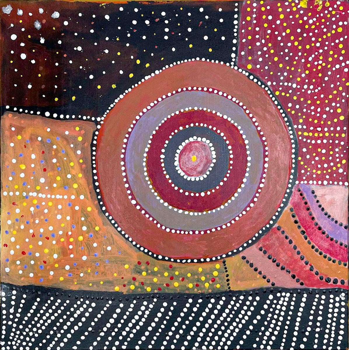 Rainbow snake, 61x61cm