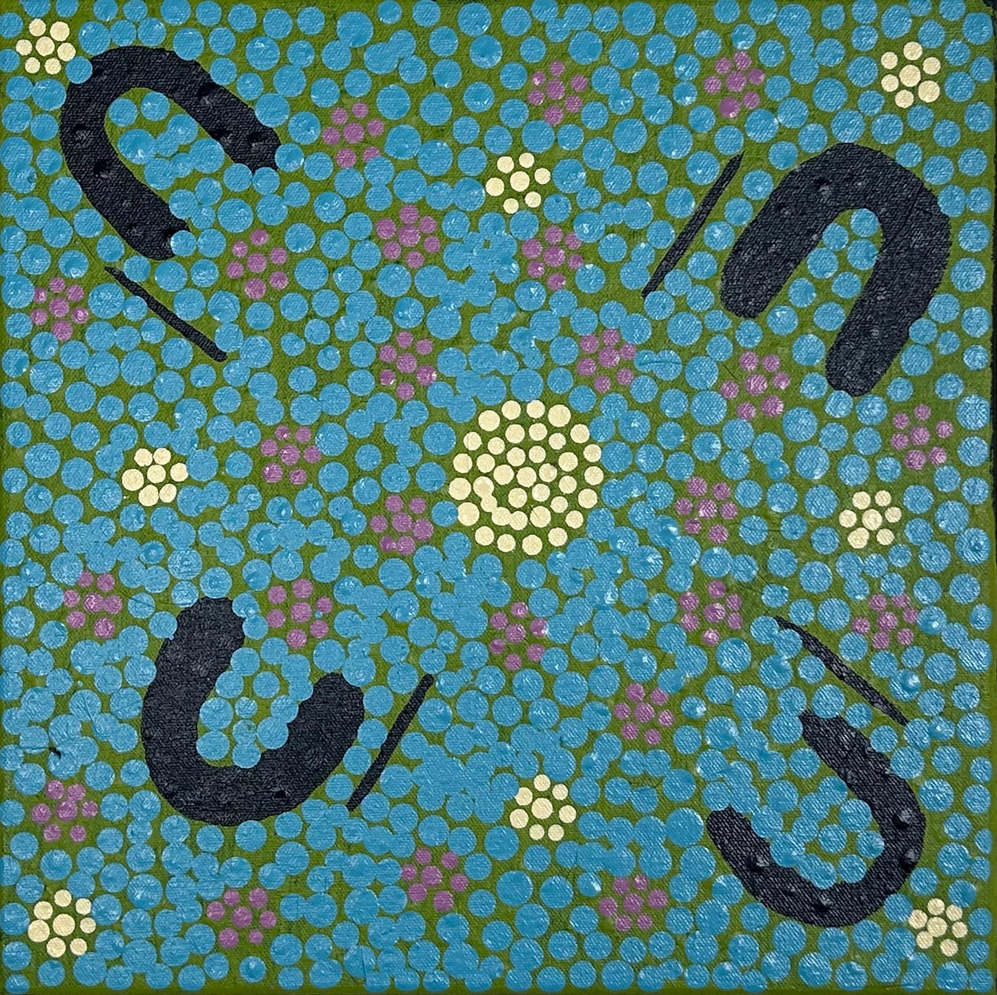 Collecting seeds, 30x30cm