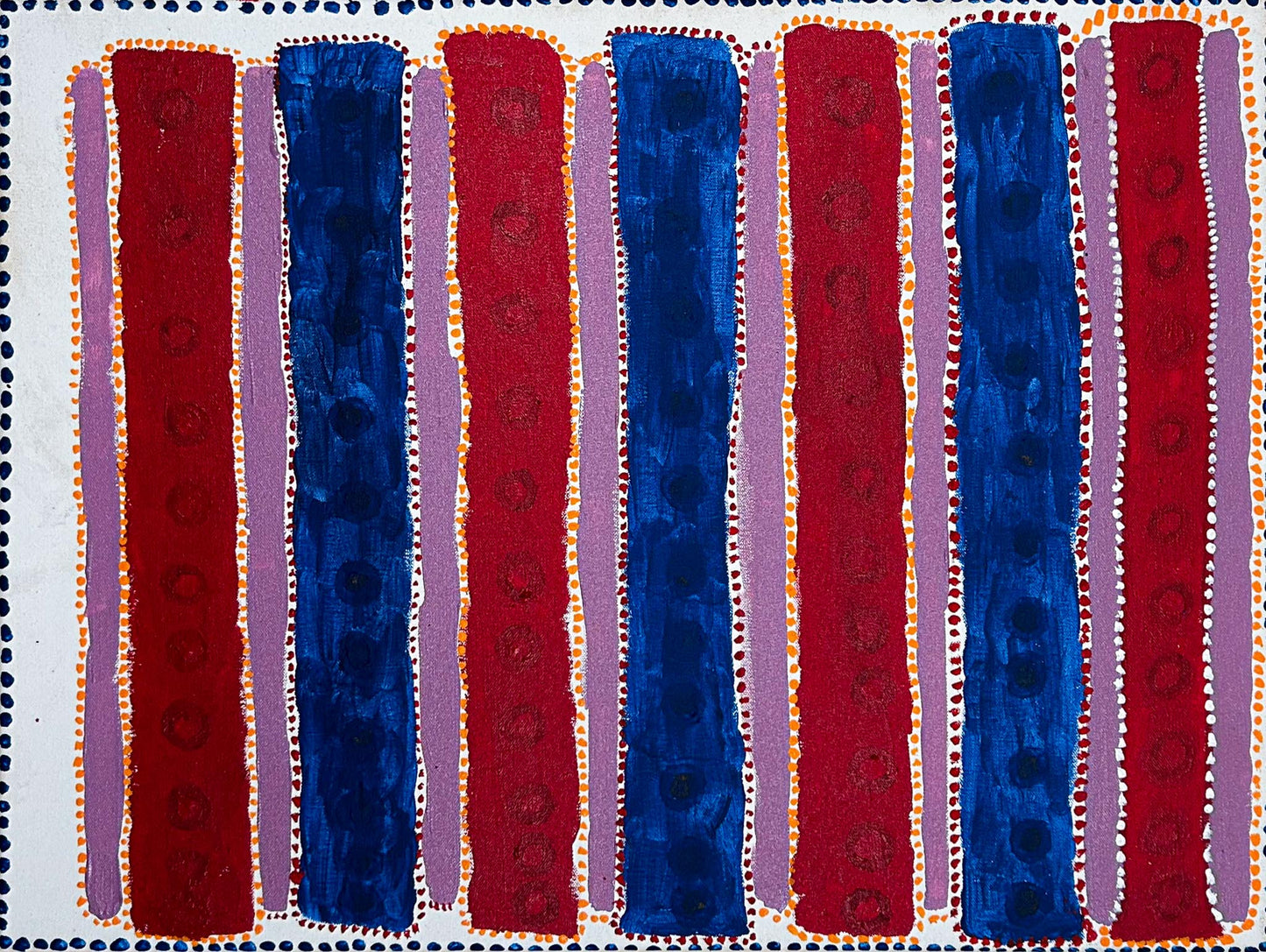 Nyingke (zebra finch) Country, 46x61cm