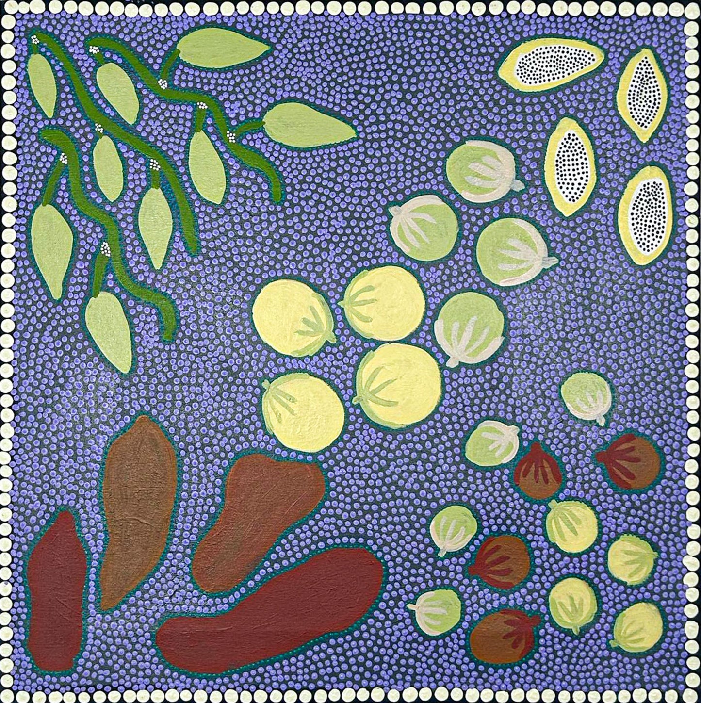 Bush tucker, 61x61cm