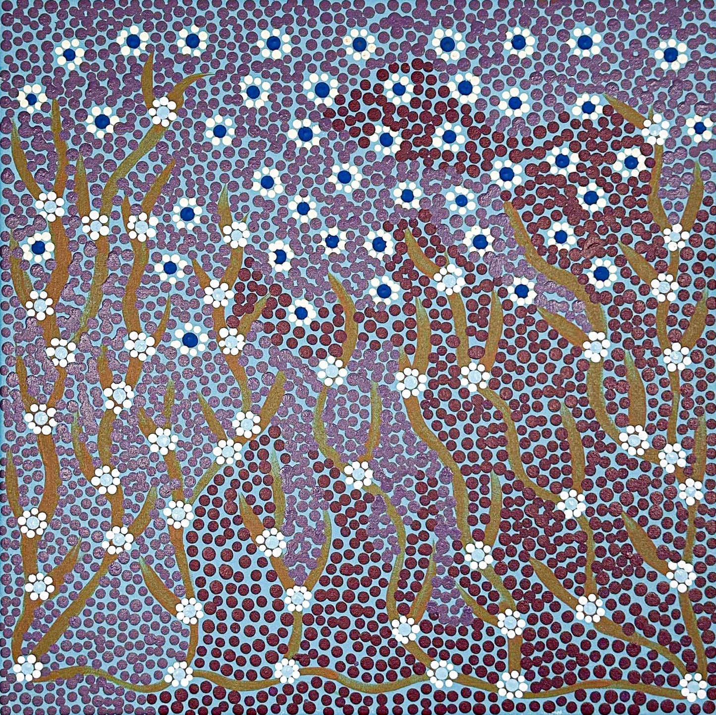 Bush flowers, 56x56cm