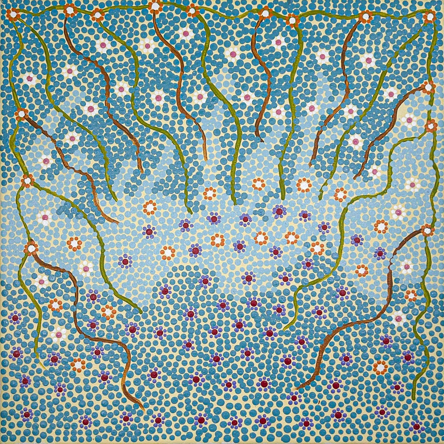 Bush flowers, 61x61cm