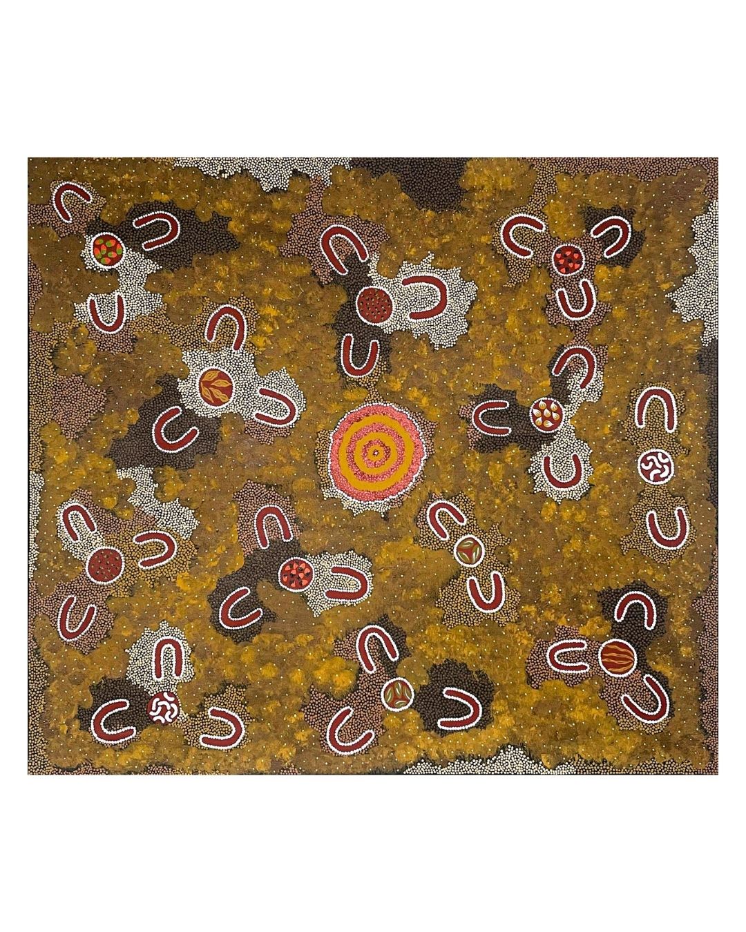 Women hunting for bush tucker, 102x91cm