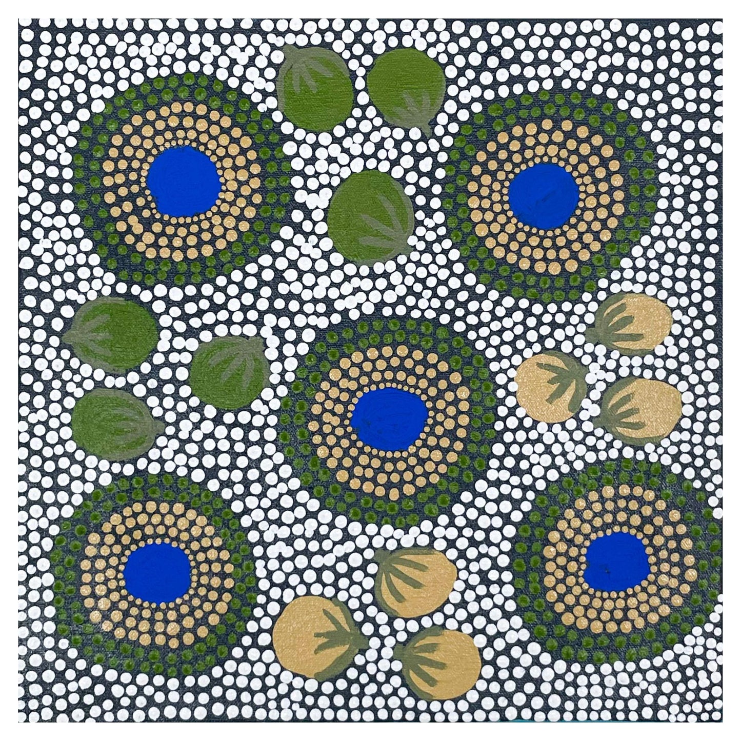 Waterholes and bush tomatos, 30x30cm