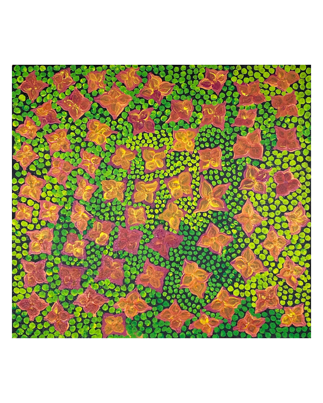 Bush flowers, 56x61cm