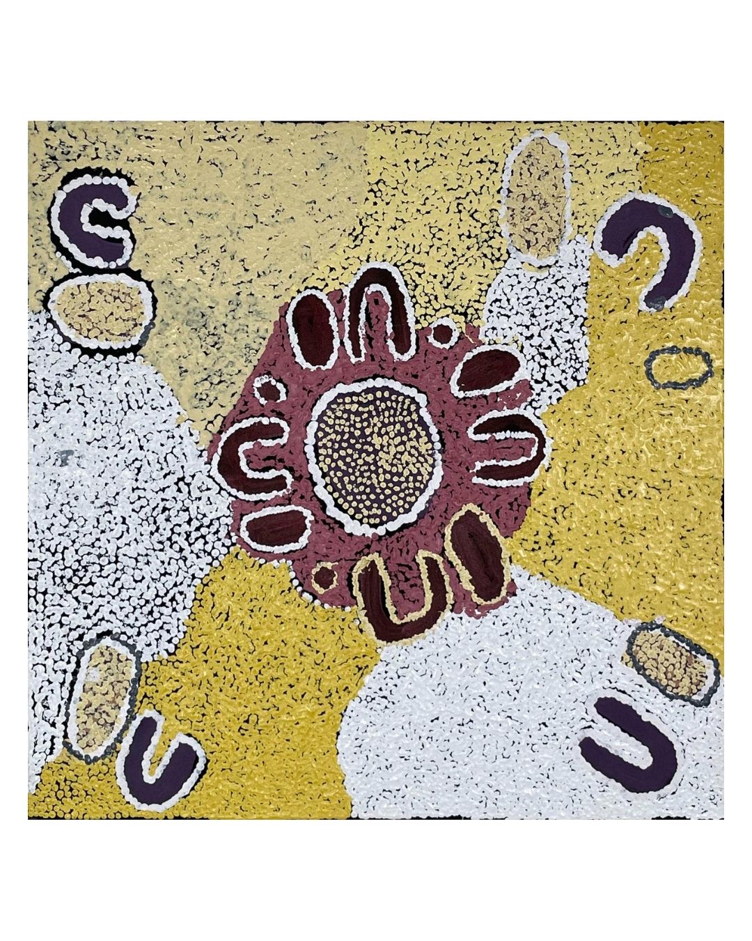 Hunting ngurlu (bush seeds), 61x61cm