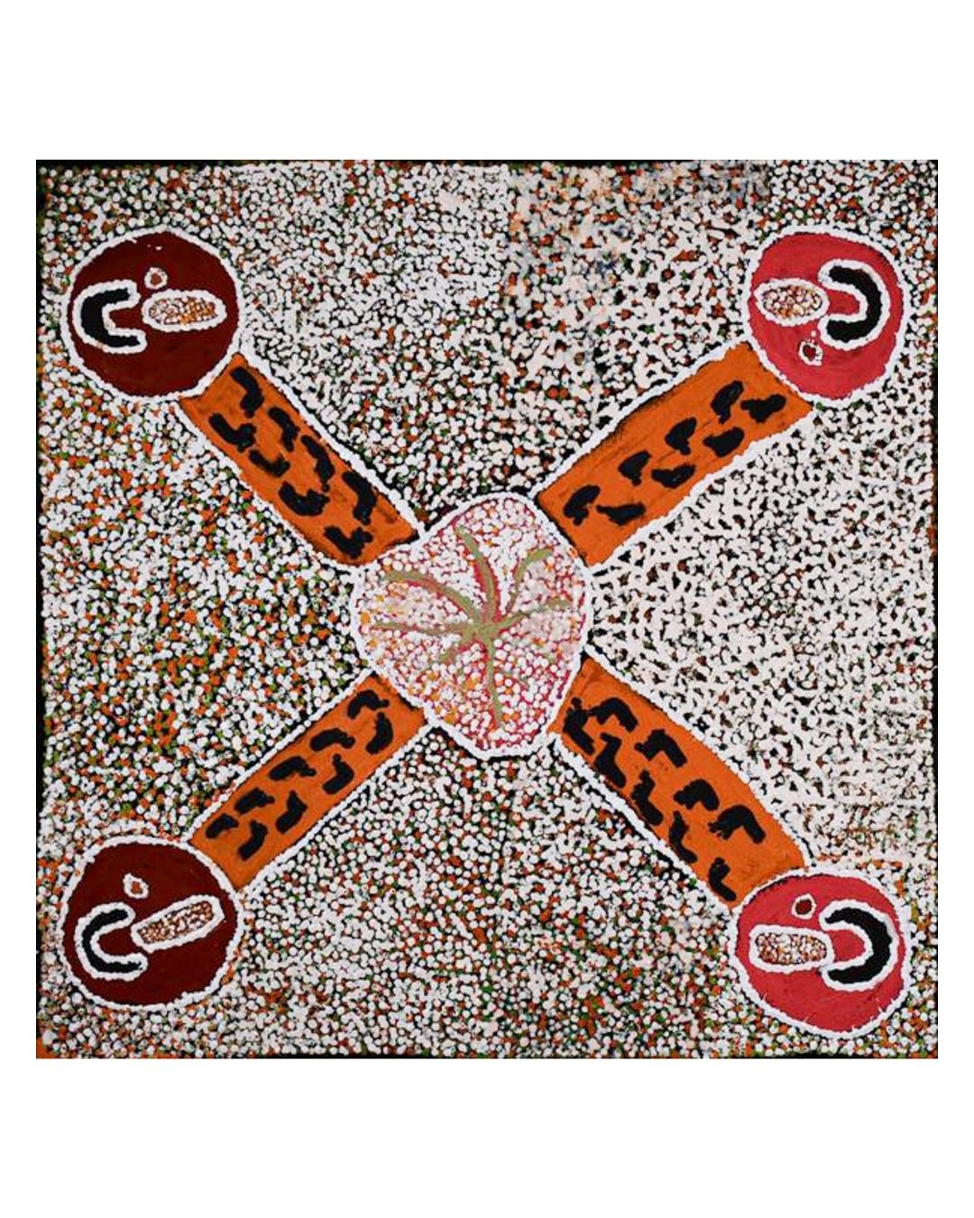 Hunting ngurlu (bush seeds), 61x61cm