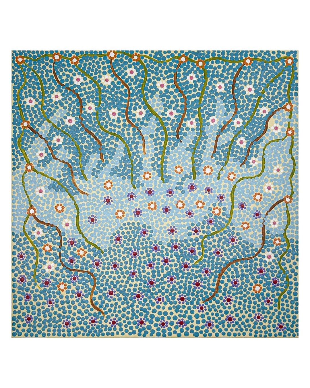 Bush flowers, 61x61cm