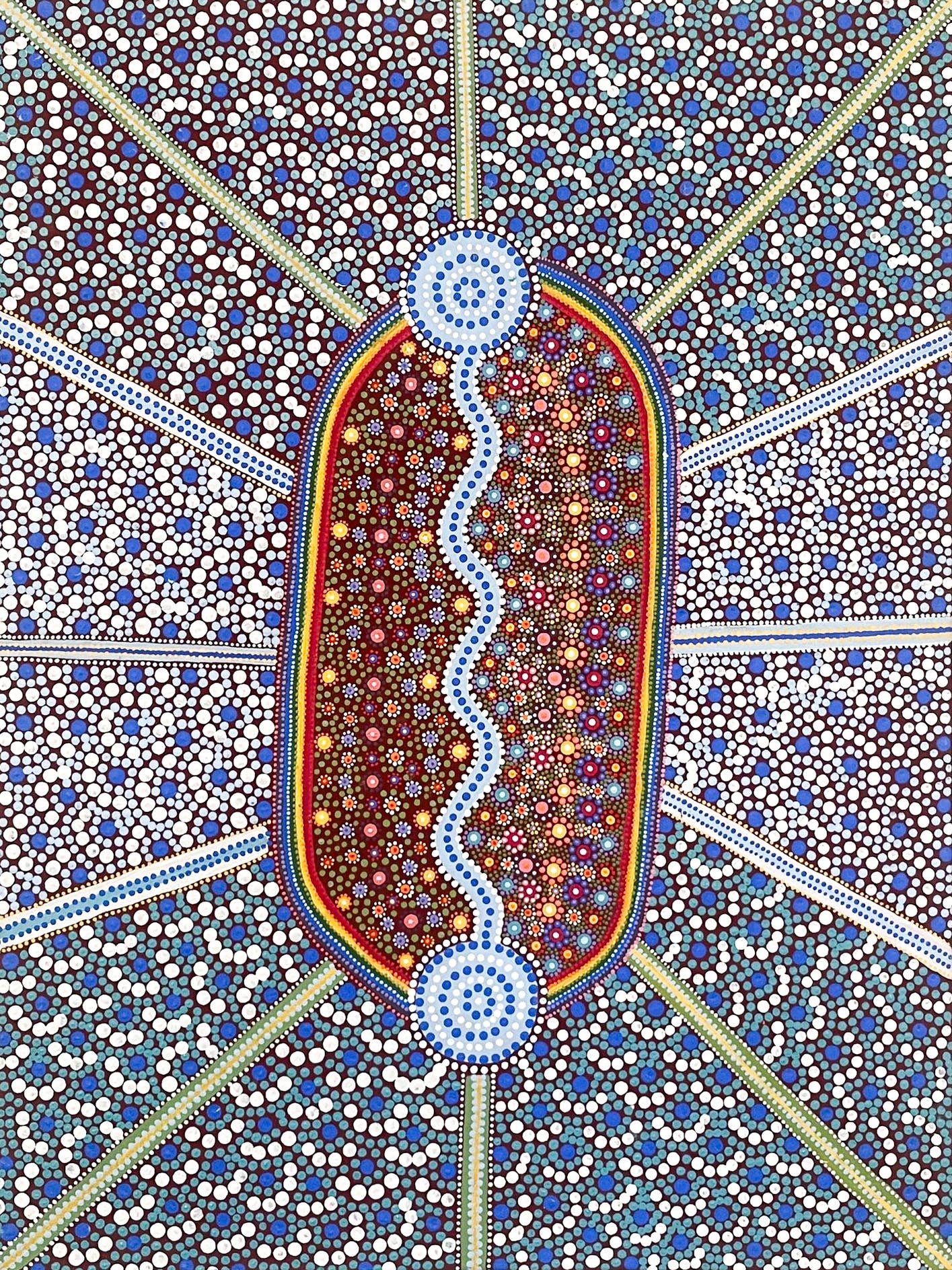 Rainbow water story, 60x80cm