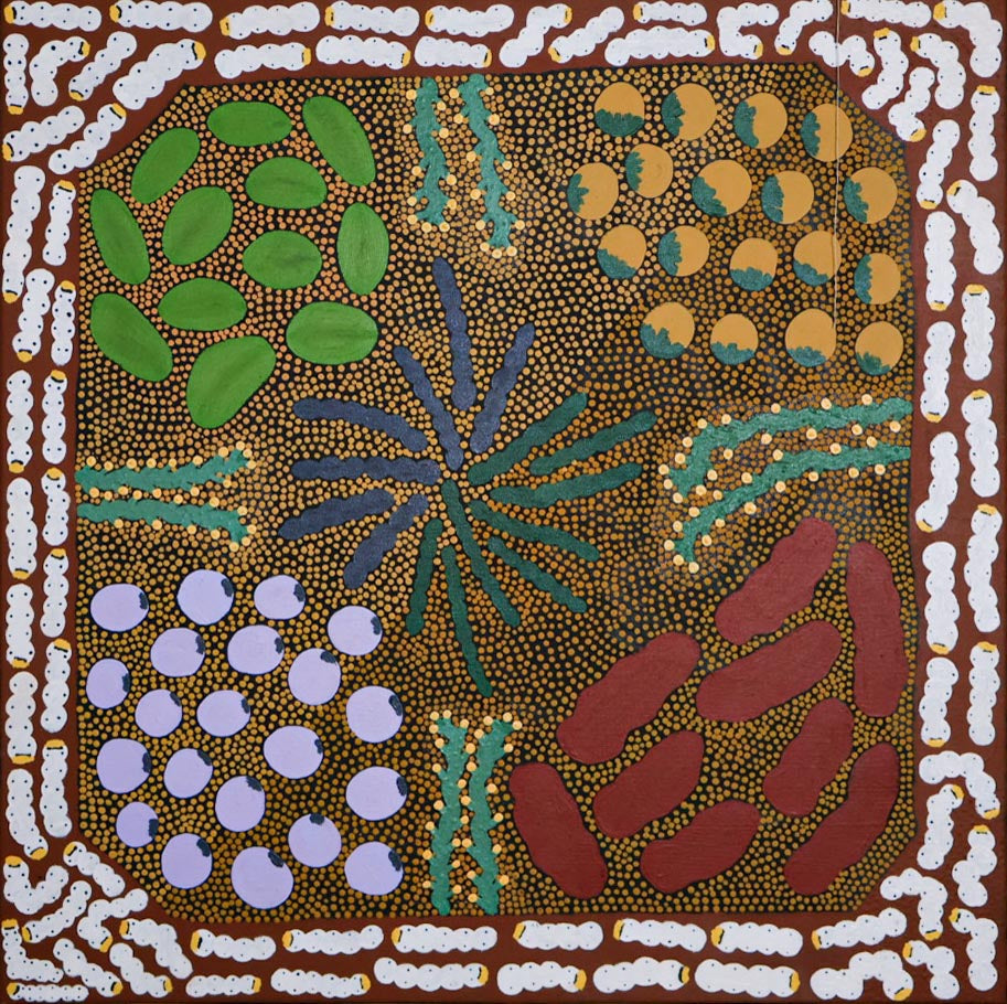 Bush Fruits, 76x76cm