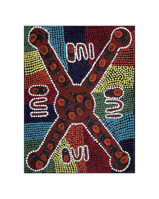 Hunting for honey ants, 30x40cm