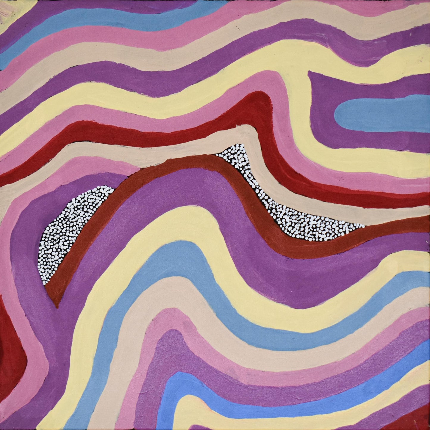 Hills and rivers, 61x61cm