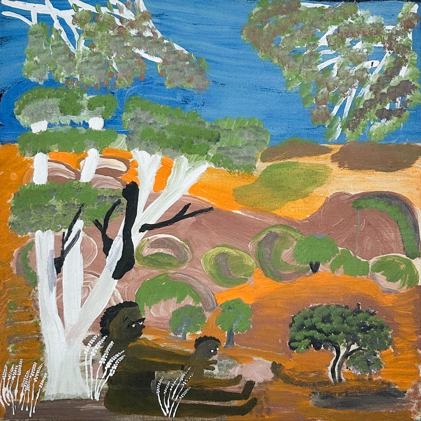 Mum and baby, 61x61cm