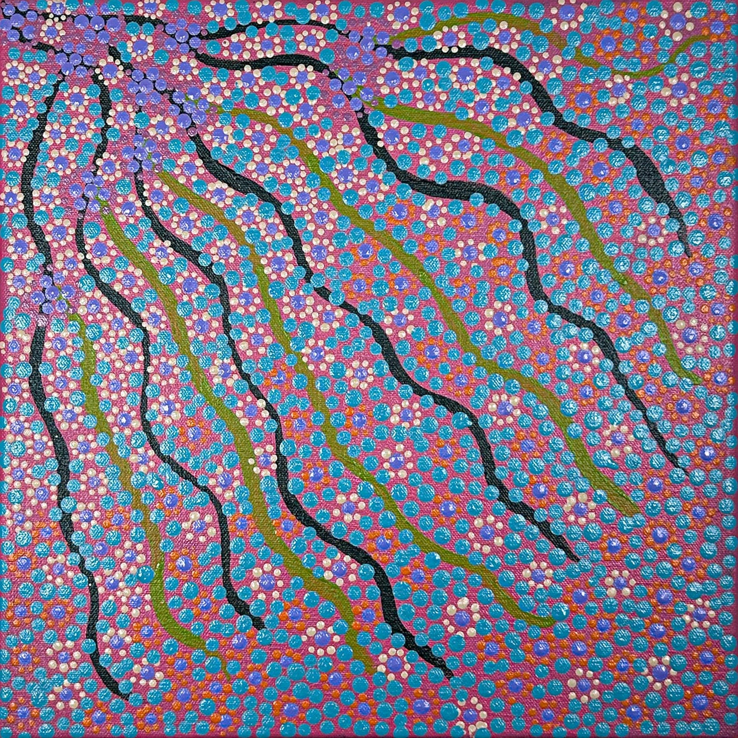 Bush flowers, 30x30cm