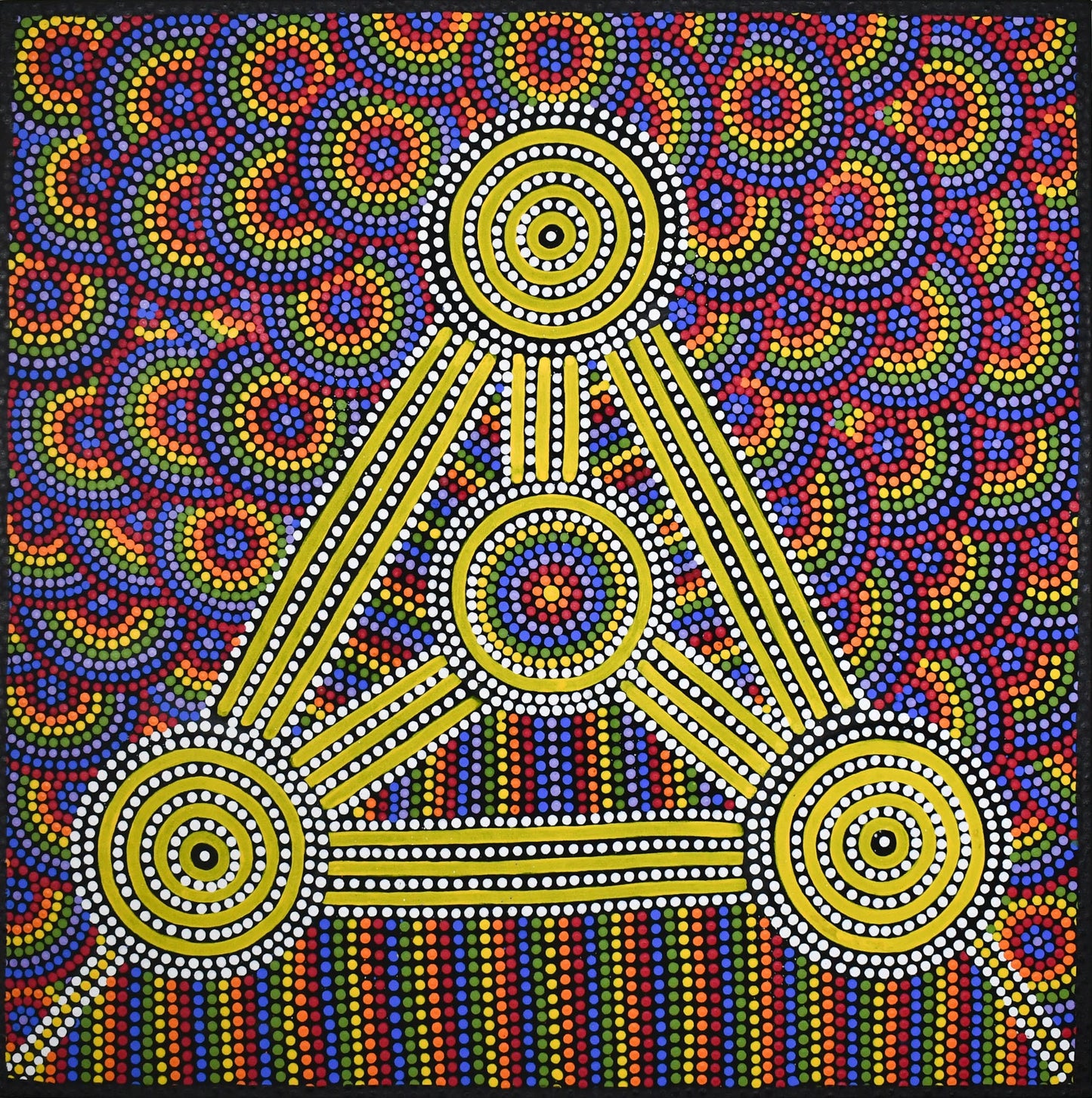 Father, Mother, Son, 107x107cm