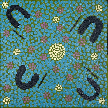 Collecting seeds, 30x30cm