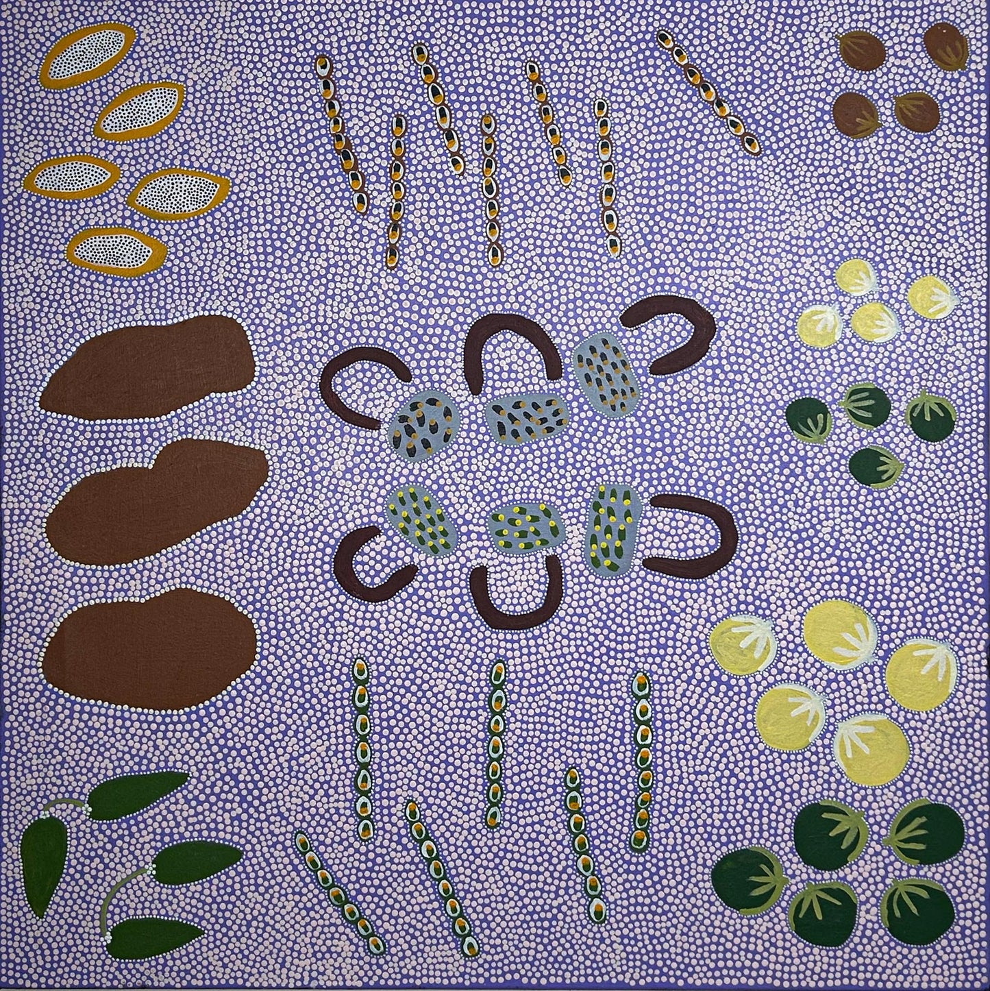 Bush tuckers, 91x91cm
