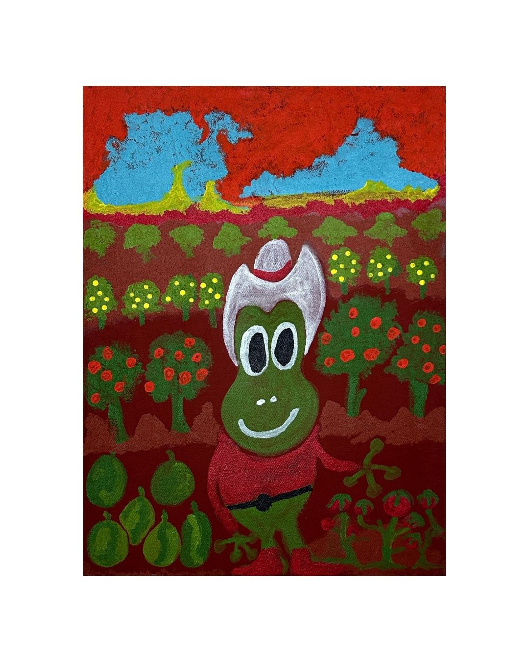 Farmer Frog, 30x40cm
