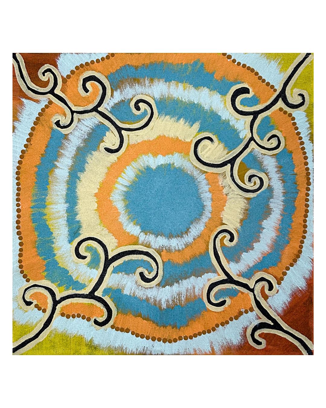 Bush medicine leaves, 30x30cm