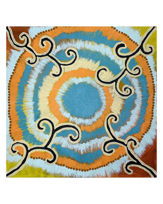 Bush medicine leaves, 30x30cm