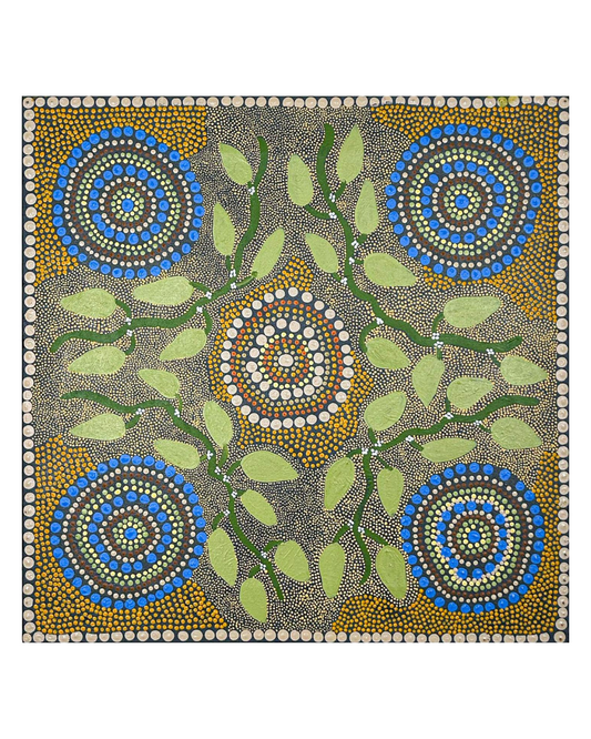 Bush bananas and waterholes, 61x61cm