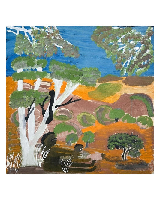Mum and baby, 61x61cm