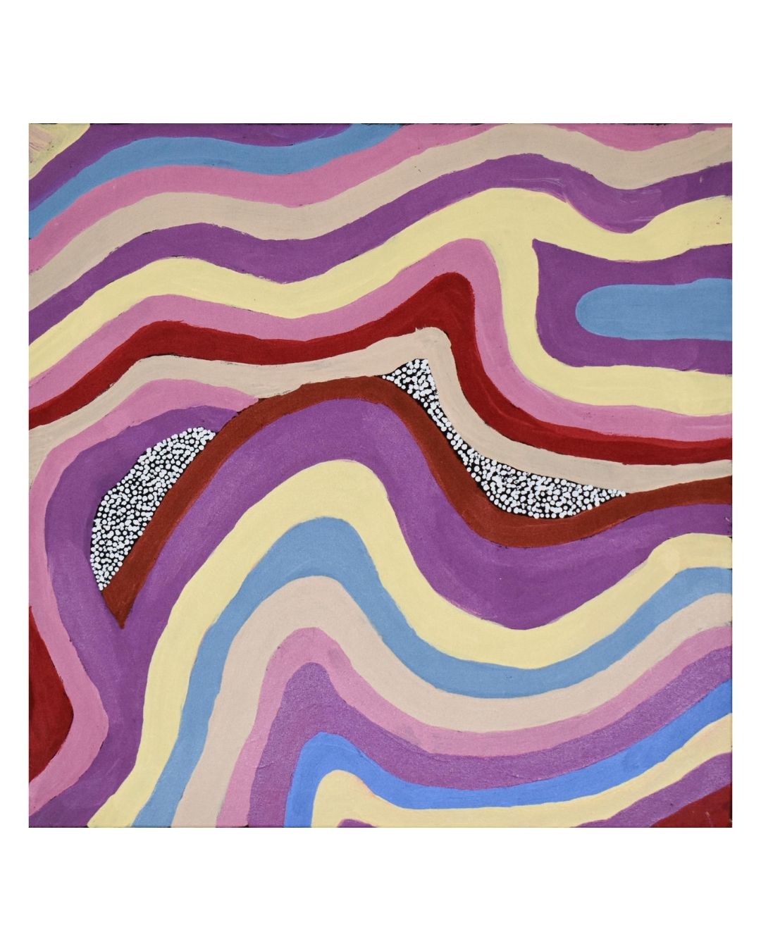 Hills and rivers, 61x61cm