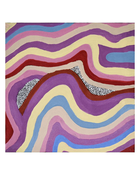 Hills and rivers, 61x61cm