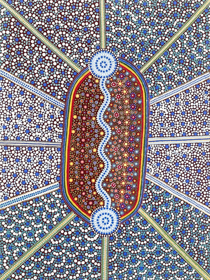 Rainbow water story, 60x80cm
