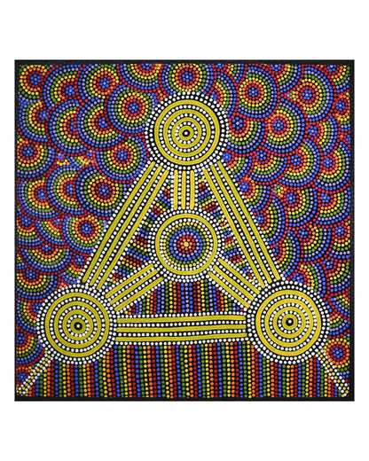 Father, Mother, Son, 107x107cm