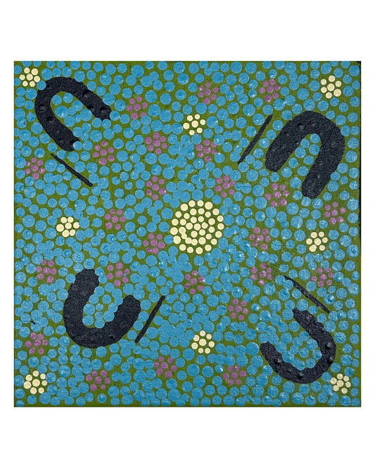 Collecting seeds, 30x30cm