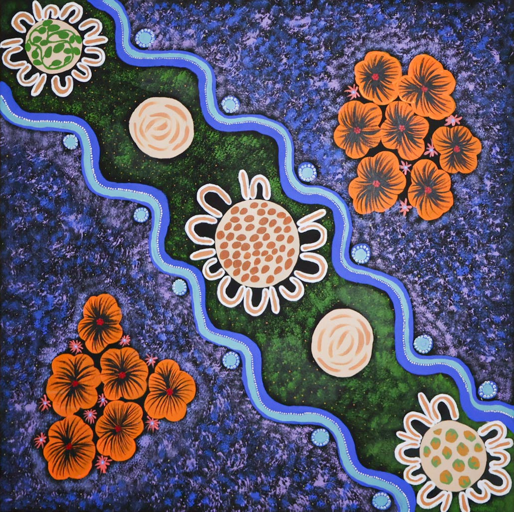 Out hunting 91 x 91cm