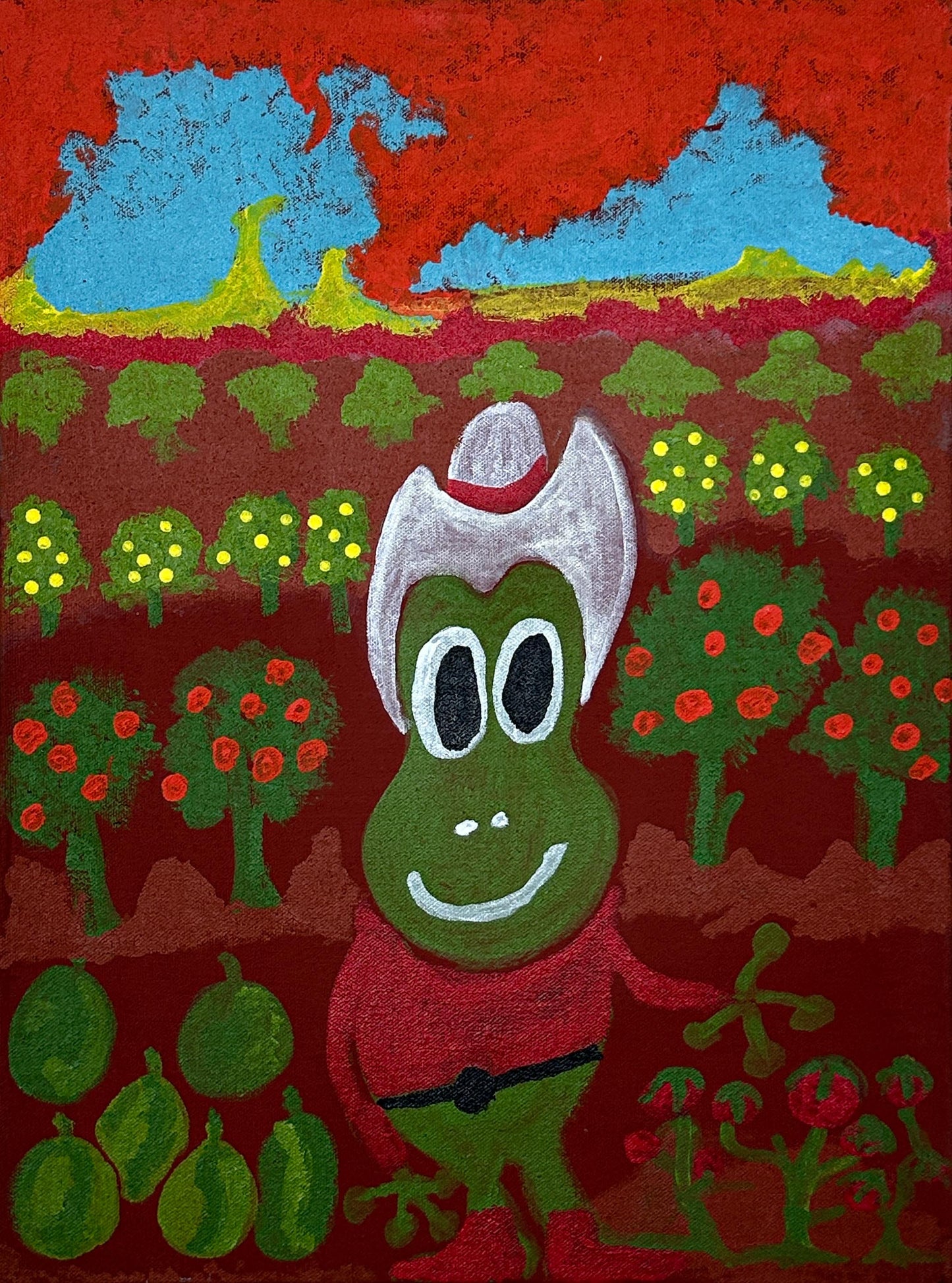 Farmer Frog, 30x40cm